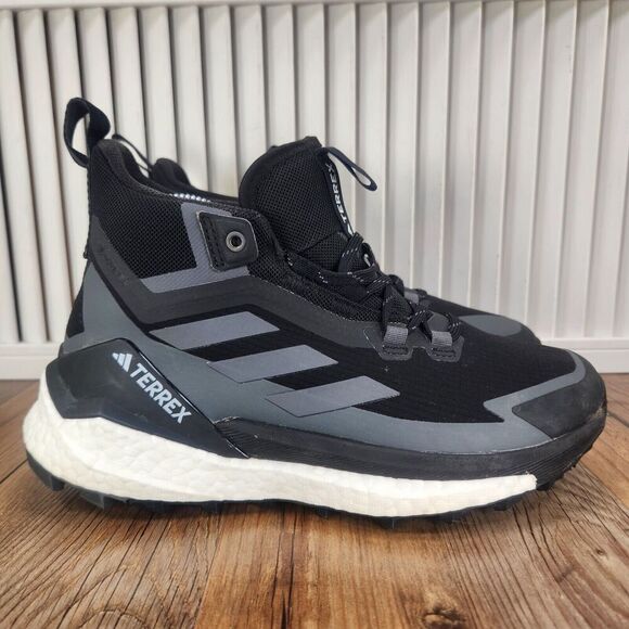 Adidas Terrex Free Hiker 2 Gore-Tex Women Sz 7 Black Gray Waterproof Ankle Boots - Picture 1 of 10